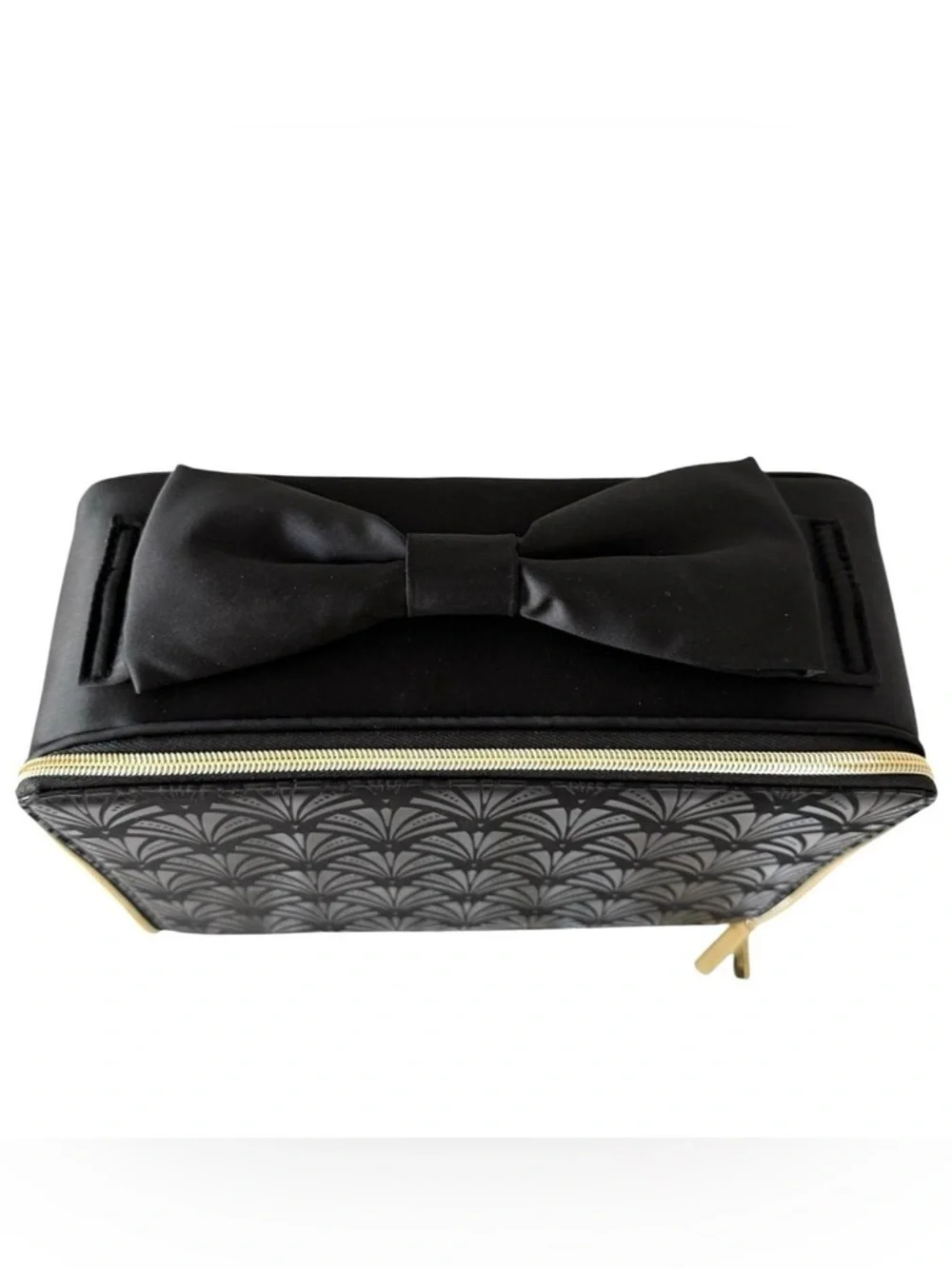 Estee Lauder Black Satin Cosmetic Train Case
